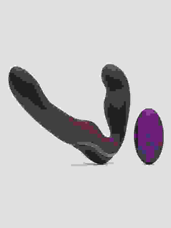 Desire Luxury Rechargeable Remote Control Strapless Strap-On, Purple, hi-res